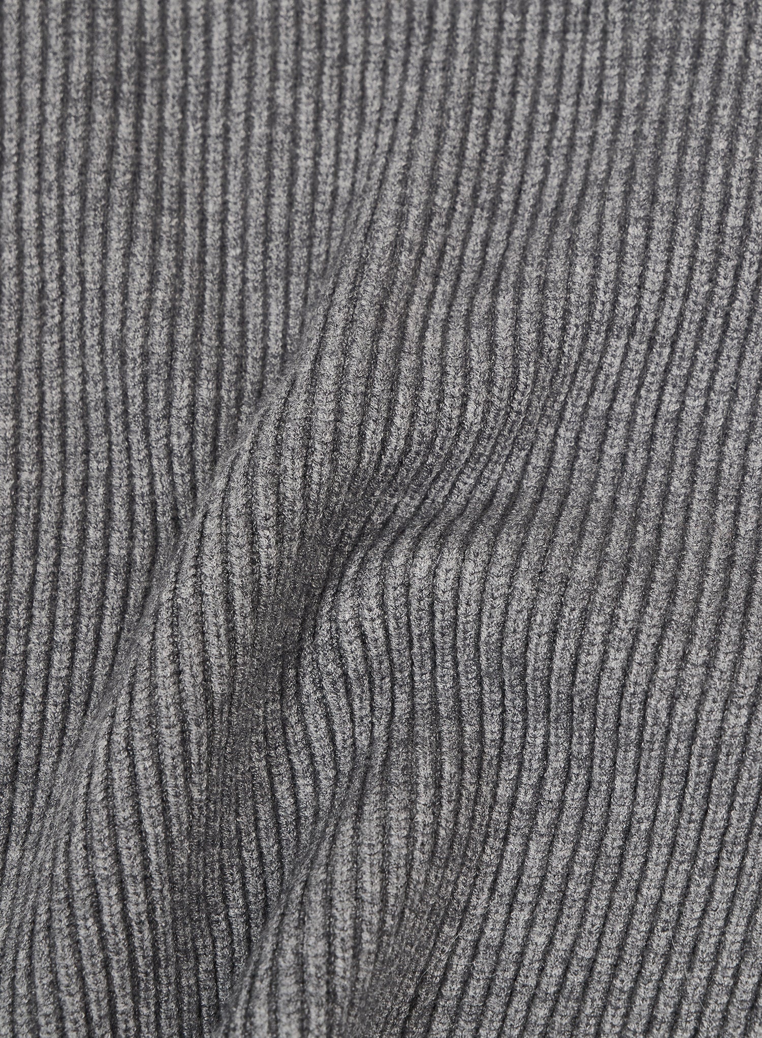 Light Grey Ribbed Knitted Wide Leg Trousers